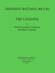 3つのカンツォーネ（ジョヴァンニ・バッティスタ・ルッチオ）（金管二重奏+ピアノ）【3 Canzone】