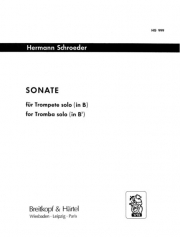 トランペットのためのソナタ（ヘルマン・シュレーダー）（トランペット）【Sonata for trombone solo】