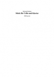 小品（マインラート・シュッター）（チェロ+ピアノ）【Stück für Cello und Klavier】