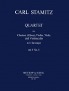 四重奏曲・変ホ長調・Op.8・No.4（カール・シュターミッツ） (クラリネット+弦楽三重奏）【Quartet in Eb major Op. 8 No. 4】