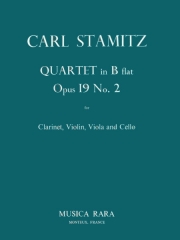 四重奏曲・変ロ長調・Op.19・No.2（カール・シュターミッツ） (クラリネット+弦楽三重奏）【Quartet in Bb major Op. 19 No. 2】