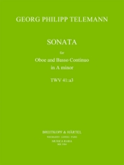 ソナタ・イ短調・TWV 41:a3 （テレマン）（オーボエ+ピアノ）【Sonata in A minor TWV 41:a3】