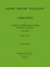 協奏曲・ニ短調・TWV 52:d1 （テレマン）（クラリネット二重奏+ピアノ）【Concerto in D minor TWV 52:d1】