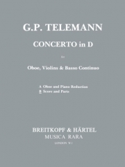 協奏曲・ニ長調・TWV 51:D5 （テレマン）（オーボエ+ピアノ）【Concerto in D major TWV 51:D5】
