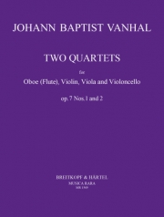 四重奏曲・Op.7・Nos. 1 + 2（ヨハン・バプティスト・ヴァンハル） (オーボエ+弦楽三重奏）【Quartet Op. 7 Nos. 1 + 2】