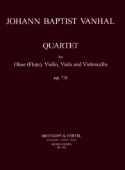 四重奏曲・Op.7・No.6（ヨハン・バプティスト・ヴァンハル） (オーボエ+弦楽三重奏）【Quartet Op. 7 No. 6】