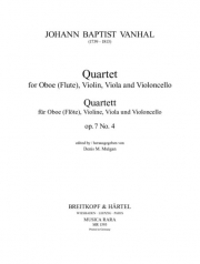 四重奏曲・Op.7・No.4（ヨハン・バプティスト・ヴァンハル） (オーボエ+弦楽三重奏）【Quartet Op. 7 No. 4】