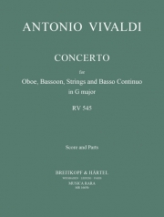 協奏曲・ト長調・RV 545 （アントニオ・ヴィヴァルディ） (木管二重奏+ピアノ）【Concerto in G major RV 545】