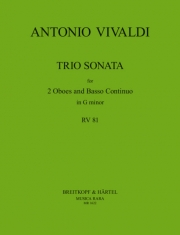 トリオ・ソナタ・ト短調・RV 81（アントニオ・ヴィヴァルディ） (オーボエ二重奏+ピアノ)【Trio Sonata in G minor RV 81】
