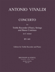 フルート協奏曲・ハ短調・RV 441 （アントニオ・ヴィヴァルディ）（フルート+ピアノ）【Flute Concerto in C minor RV 441】