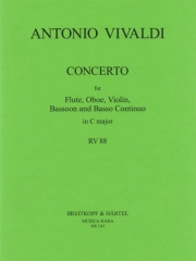 協奏曲・ハ長調・RV 88（アントニオ・ヴィヴァルディ） (ミックス四重奏+ピアノ）【Concerto in C major RV 88】