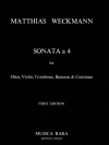ソナタ（マティアス・ヴェックマン） (ミックス四重奏+ピアノ）【Sonata a 4 in d】