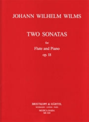 2つのソナタ・Op.18 （ヨハン・ヴィルヘルム・ヴィルムス）（フルート+ピアノ）【2 Sonatas Op. 18】