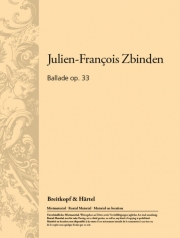 バラード・Op.33 （ジュリアン＝フランソワ・ズビンデン）（バスーン+ピアノ）【Ballad Op. 33】