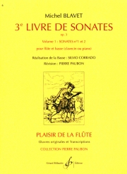 3冊のソナタ・Vol.1 （ミシェル・ブラヴェ）（フルート+ピアノ）【3E Livre De Sonates Opus 3 - Volume 1 Sonates 1 et 2】