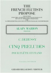 5つの前奏曲（クロード・ドビュッシー）（フルート+ピアノ）【Cinq Preludes】