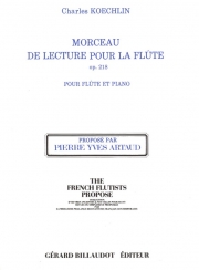 演奏会用小品・Op.218（シャルル・ケクラン）（フルート+ピアノ）【Morceau De Lecture Pour Flute Opus 218】