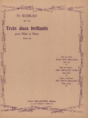 3つの華麗な二重奏曲・Op.110・Vol.1（フリードリヒ・クーラウ）（フルート+ピアノ）【Trois Duos Brillants - Opus 110, Volume 1】