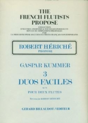3つのやさしい二重奏曲・Op.4（カスパー・クンマー）（フルート二重奏）【3 Duos Faciles Op.4】