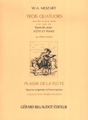 3つの四重奏曲（モーツァルト）（フルート+ピアノ）【Trois Quatuors - K285, 285B, 298】
