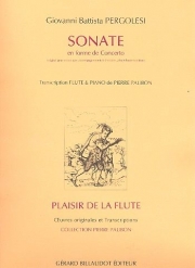 協奏曲の形式によるソナタ（ジョヴァンニ・バッティスタ・ペルゴレージ）（フルート+ピアノ）【Sonate En Forme De Concerto】