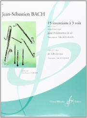 15の3声のインヴェンション（バッハ）（クラリネット三重奏）【15 Inventions a 3 Voix - BWV 787-801】