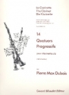 14の漸進的四重奏曲（ピエール・マックス・デュボワ） (クラリネット四重奏）【14 Quatuors Progressifs】