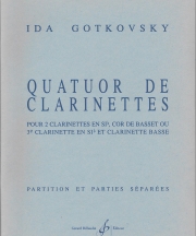 クラリネット四重奏曲（イダ・ゴトコフスキー） (クラリネット四重奏）【Quatuor de Clarinettes】