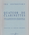 クラリネット四重奏曲（イダ・ゴトコフスキー） (クラリネット四重奏）【Quatuor de Clarinettes】
