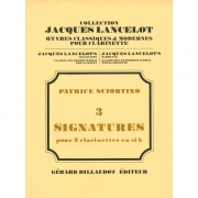3つのシグネチャー（パトリーチェ・ショルティーノ） (クラリネット三重奏）【3 Signatures】