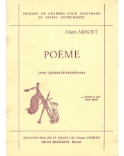 ポエム・パーティー（アラン・アボット）（サックス四重奏）【Poeme Parties】