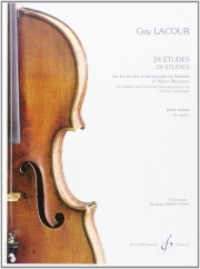 メシアンの移調が限られた旋法による28の練習曲（ギイ・ラクール）（ヴァイオリン）【28 Études Sur Les Modes À Transpositions Limitées D’olivie】