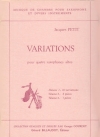 変奏曲・Vol.3（ジャック・プティ）（サックス四重奏）【Variations - Volume 3 : 7 Pieces Parties】