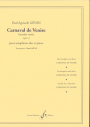 ヴェニスの謝肉祭・幻想的変奏曲・Op.14（ポール・アグリコール・ジュナン）（アルトサックス+ピアノ）【Carnaval de Venise Fantaisie Variee - Opus 14】