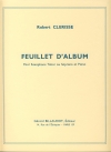 アルバムの綴り（ロベール・クレリス）（ソプラノサックス+ピアノ）【Feuillet D’album】