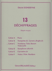 13の初見曲・Vol.C（中級編）（デジレ・ドンディーヌ）（トロンボーン）【13 Dechiffrages - Volume C】