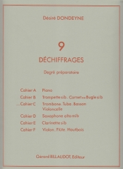 9の初見曲・Vol.C（初級編）（デジレ・ドンディーヌ）（チェロ）【9 Dechiffrages - Volume C : Préparatoire】