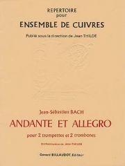 アンダンテとアレグロ（バッハ）（金管四重奏）【Andante et Allegro】