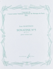 ソナチネ・No.5（ジャン・マルティノン）（ヴァイオリン）【Sonatine N°5 - Opus 32 N°1】