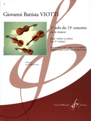 協奏曲・イ長調（ジョヴァンニ・バッティスタ・ヴィオッティ）（ヴァイオリン+ピアノ）【1Er Solo Du 13E Concerto En La Majeur】