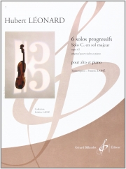 6つの発展的ソロ・Op.62・ト長調 (ユベール・レオナール)（ヴィオラ+ピアノ）【6 Solo Progressifs Opus 62 - Solo C En Sol Majeur】