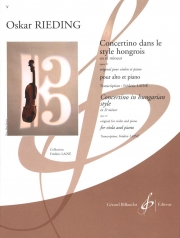 ハンガリー風小協奏曲・Op.21（オスカー・リーディング）（ヴィオラ+ピアノ）【Concertino Dans Le Style Hongrois En Ré Mineur - Op. 21】