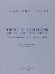 「鳥の歌」による主題と変奏（グラシアーヌ・フインジ）（チェロ）【Theme et Variations Sur ”El Cant Dels Ocells”】