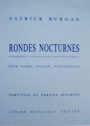 ロンド・ノクターン（パトリック・ブルガン） (弦楽二重奏+ピアノ）【Rondes Nocturnes】