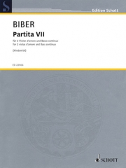 パルティータ・No.7（ハインリヒ・イグナツ・フランツ・フォン・ビーバー） (ヴィオラ二重奏+ピアノ)【Partita VII】