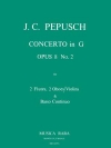 協奏曲・Op.8/2（ヨハン・クリフトフ・ペープシュ） (木管四重奏+ピアノ）【Concerto op. 8/2】