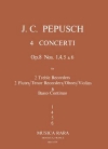 協奏曲・Op.8/6（ヨハン・クリフトフ・ペープシュ） (木管四重奏+ピアノ）【Concerto op. 8/6】