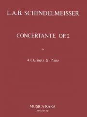 コンチェルタンテ・Op.2（ルイ・シンデルマイサー） (クラリネット四重奏+ピアノ）【Concertante op. 2】