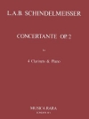 コンチェルタンテ・Op.2（ルイ・シンデルマイサー） (クラリネット四重奏+ピアノ）【Concertante op. 2】