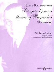 パガニーニの主題による狂詩曲・Op.43（セルゲイ・ラフマニノフ）（ヴァイオリン+ピアノ）【Rhapsody on a Theme of Paganini Op.43】
